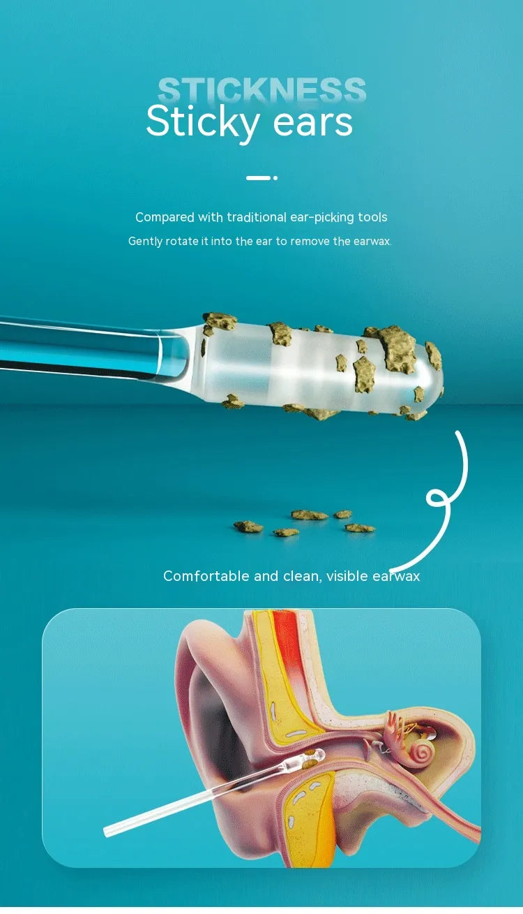 Auriclex™ - Sticky Ear Bar •
Coton-Tige Réutilisable en
Silicone