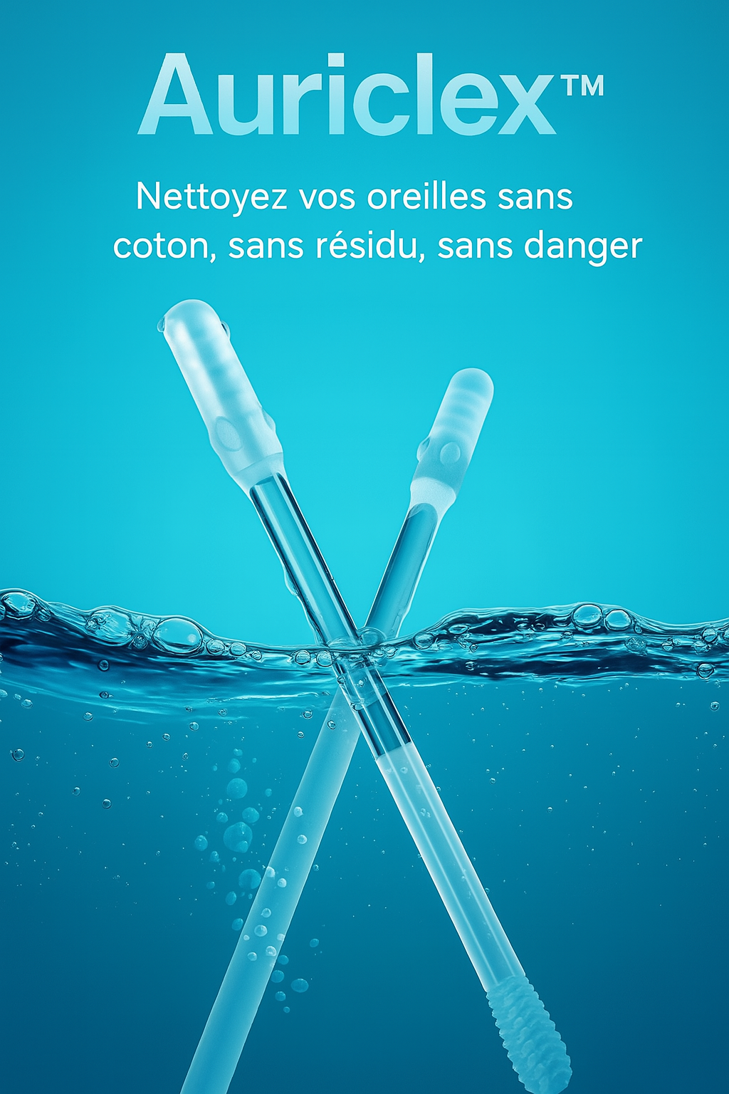 Auriclex™ - Sticky Ear Bar •
Coton-Tige Réutilisable en
Silicone