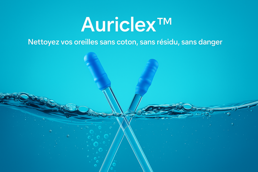 Auriclex™ - Sticky Ear Bar •
Coton-Tige Réutilisable en
Silicone